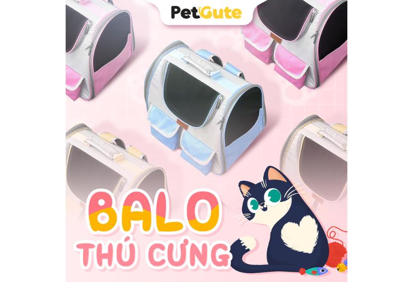 Petgute - Balo Chó Mèo Cao Cấp (2 Nắp)
