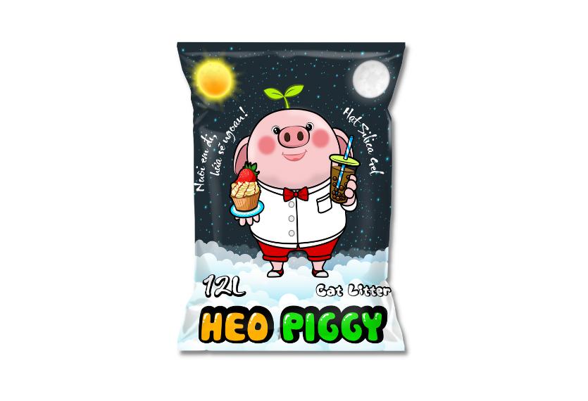 Heo Piggy - Cát Đất Sét Mèo 15L (Cà Phê)