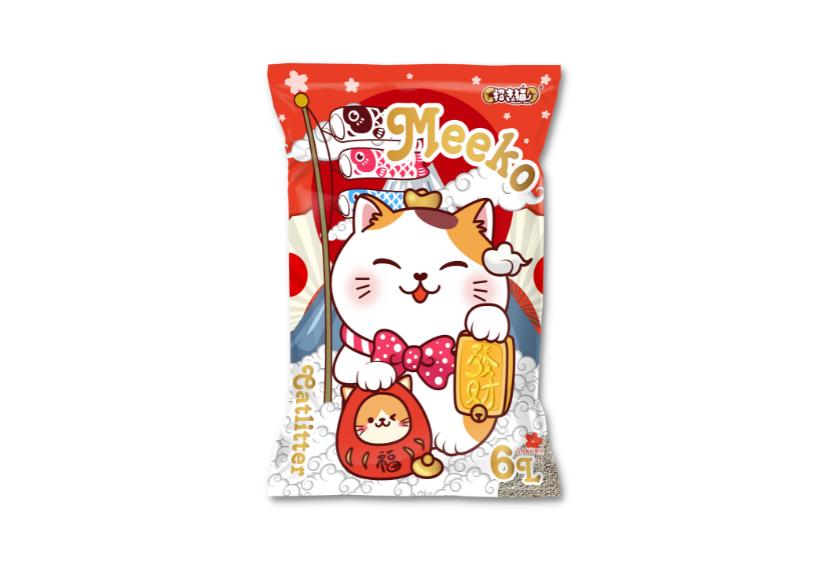 Meeko - Cát Đất Sét Mèo 6L (Hoa Anh Đào)