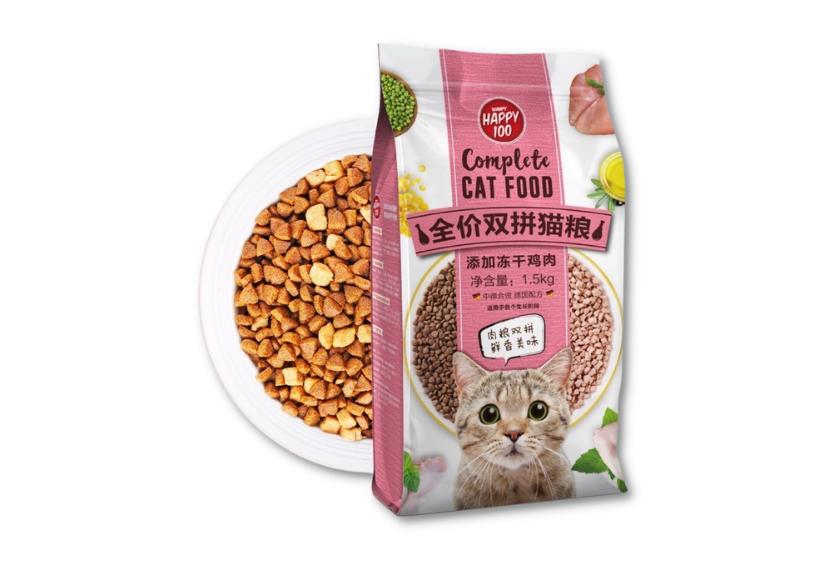 Happy 100 - Hạt Mèo 1.5kg (Thịt Gà & Topping Gà)