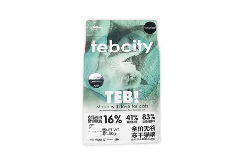 Tebcity E3 - Hạt Mèo 1.5kg (Hỗn Hợp Cá, Vịt & Topping Gà)