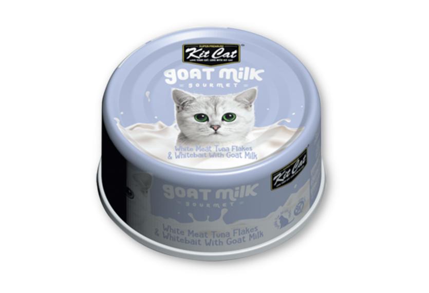 Kitcat - Thịt Hộp Cho Mèo 70g (Sữa Dê Với Cá Ngừ & Cá Trắng)