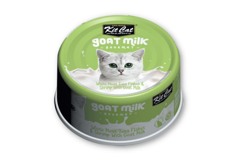 Kitcat - Thịt Hộp Cho Mèo 70g (Sữa Dê Với Cá Ngừ & Tôm)