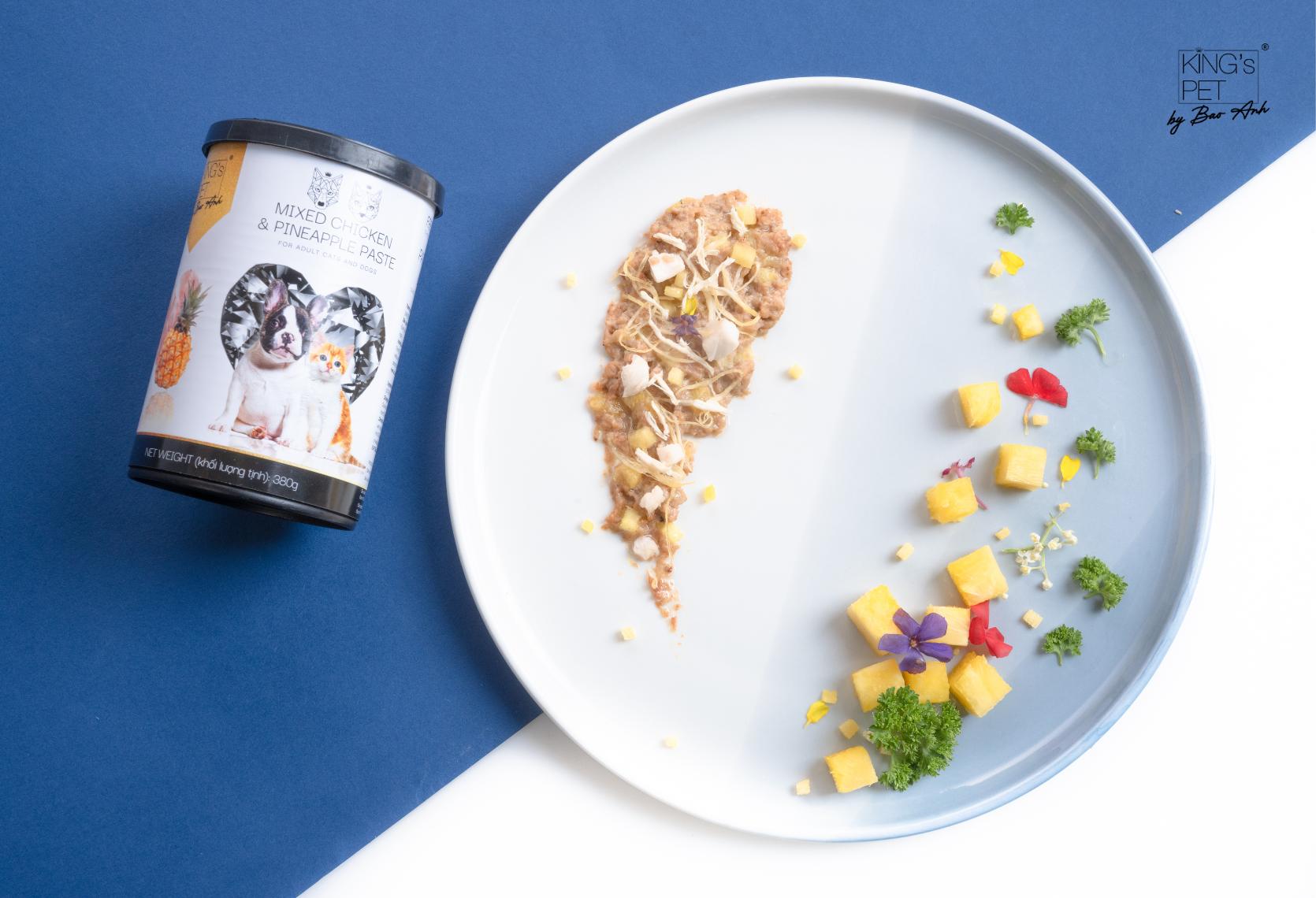 King's Pet - Pate Chó & Mèo 380g (Gà & Trái Thơm)