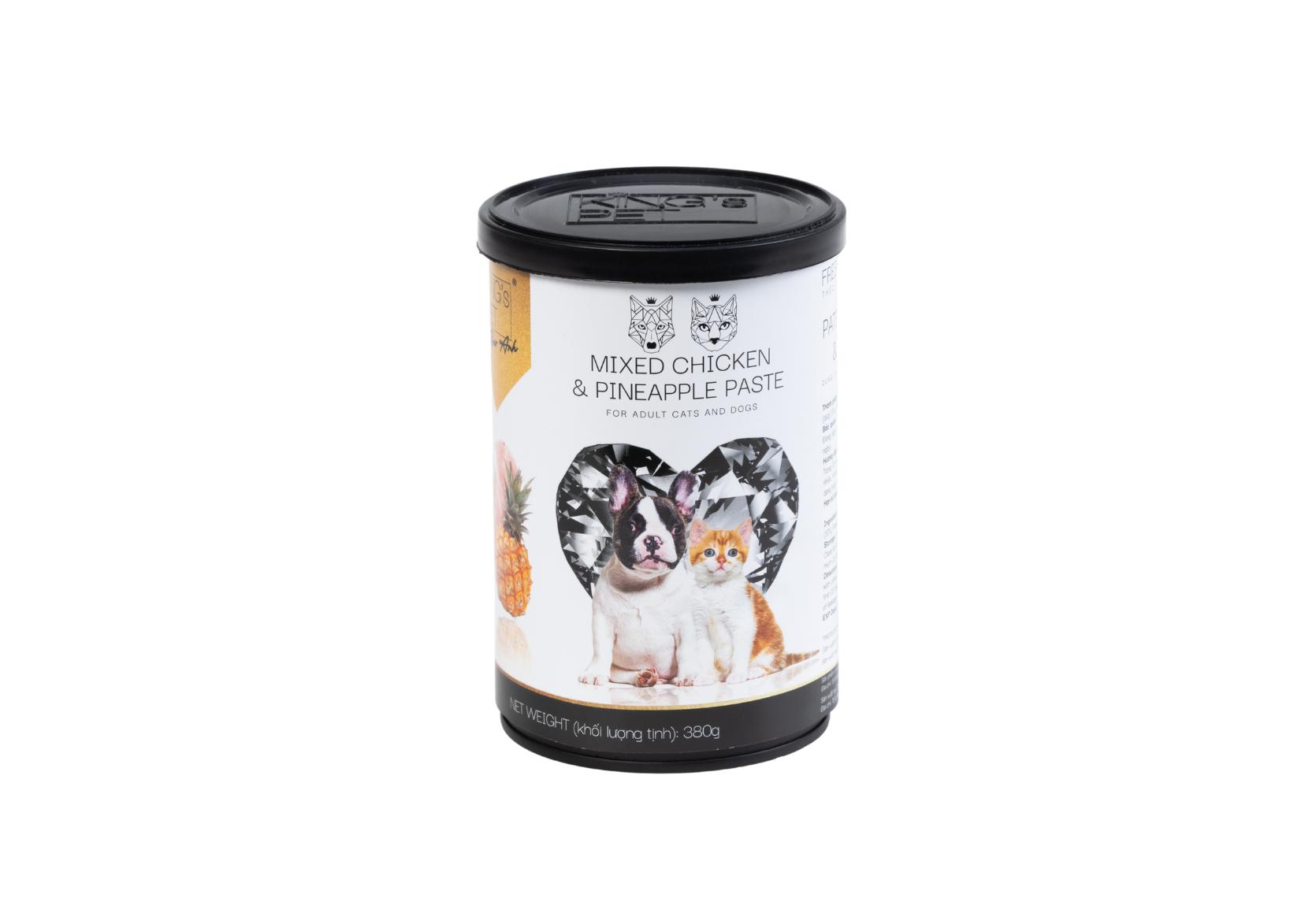 King's Pet - Pate Chó & Mèo 380g (Gà & Trái Thơm)