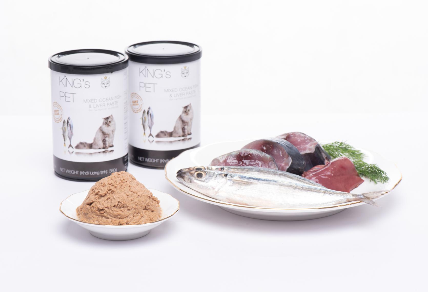 King's Pet - Pate Mèo 380g (Hỗn Hợp Cá)