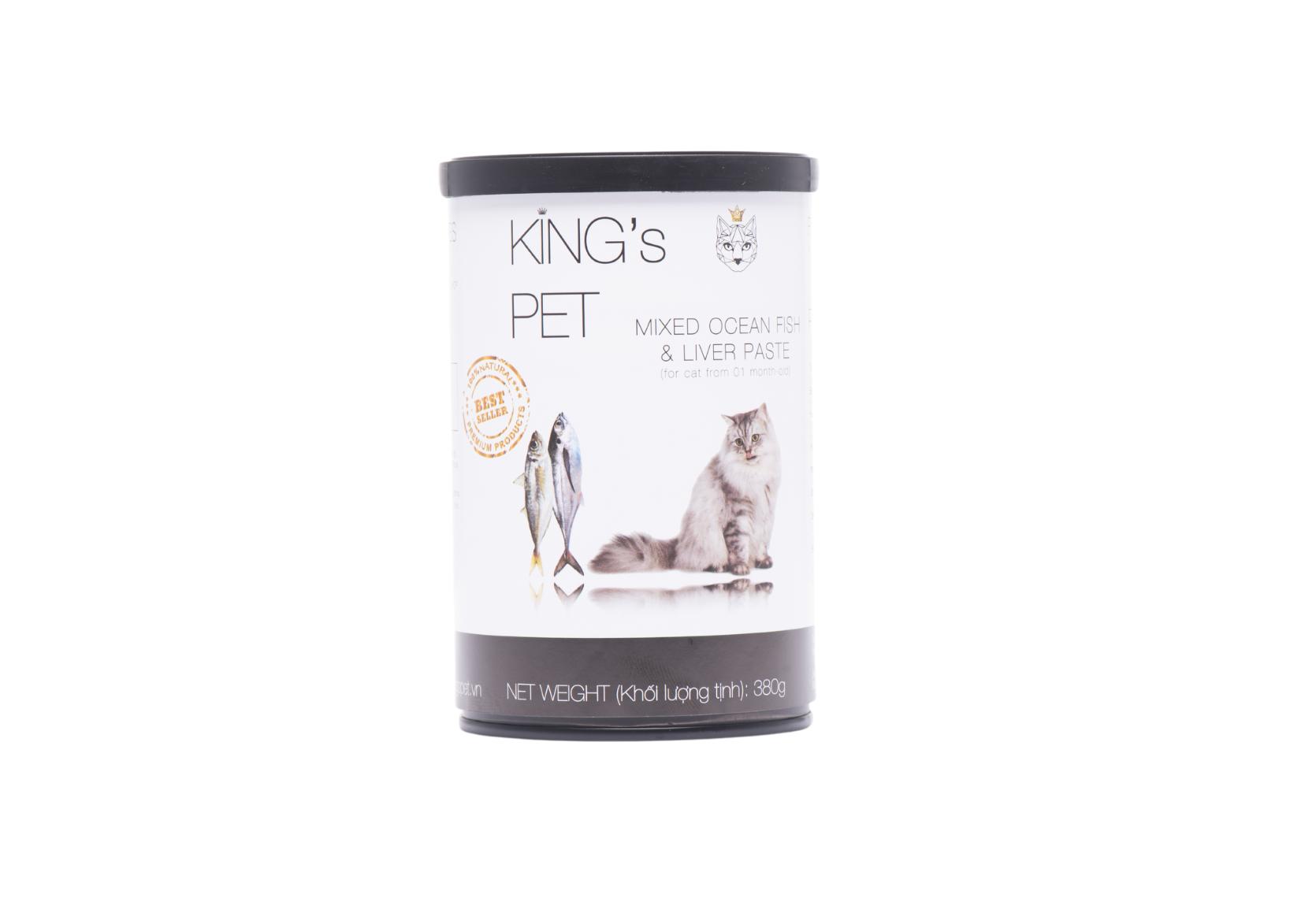 King's Pet - Pate Mèo 380g (Hỗn Hợp Cá)