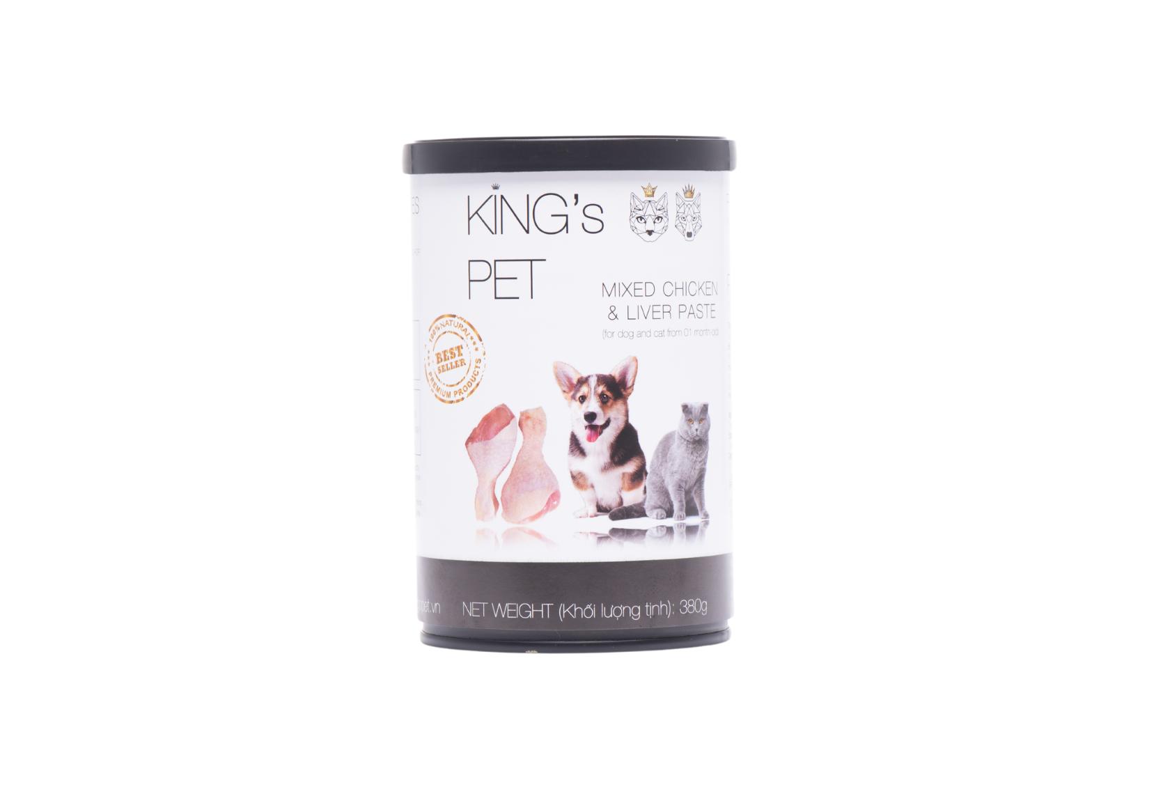King's Pet - Pate Chó & Mèo 380g (Hỗn Hợp Gà)