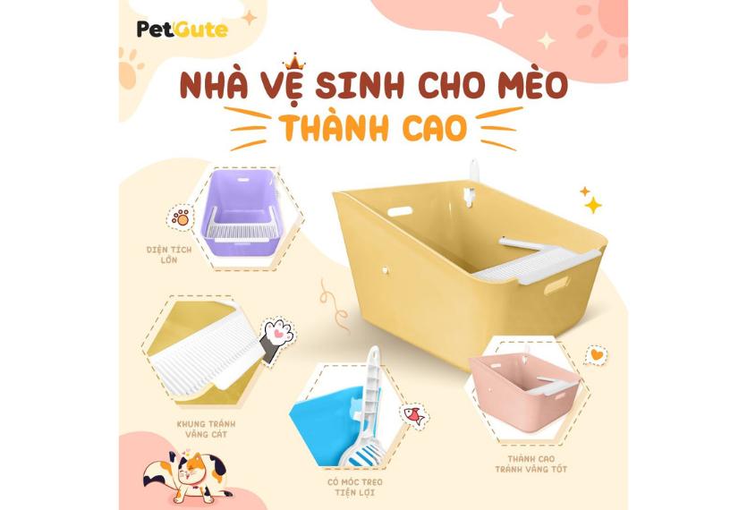 Pet Gute - Khay Cát Cho Mèo (Thành Cao)