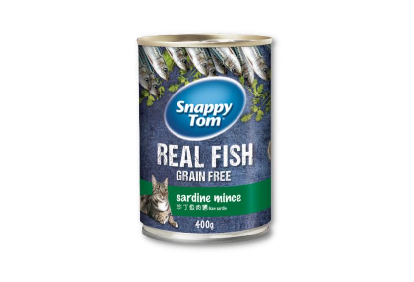 Snappy Tom (Real Fish) - Thịt Hộp Cho Mèo 400g (Cá Trích Cắt Miếng)