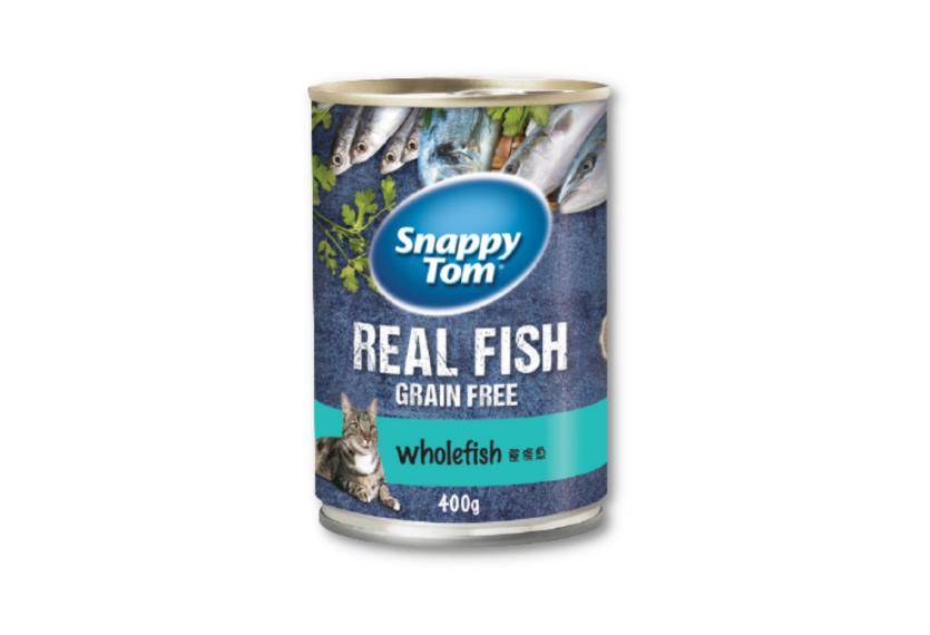 Snappy Tom (Real Fish) - Thịt Hộp Cho Mèo 400g (Cá Trích Nguyên Con)
