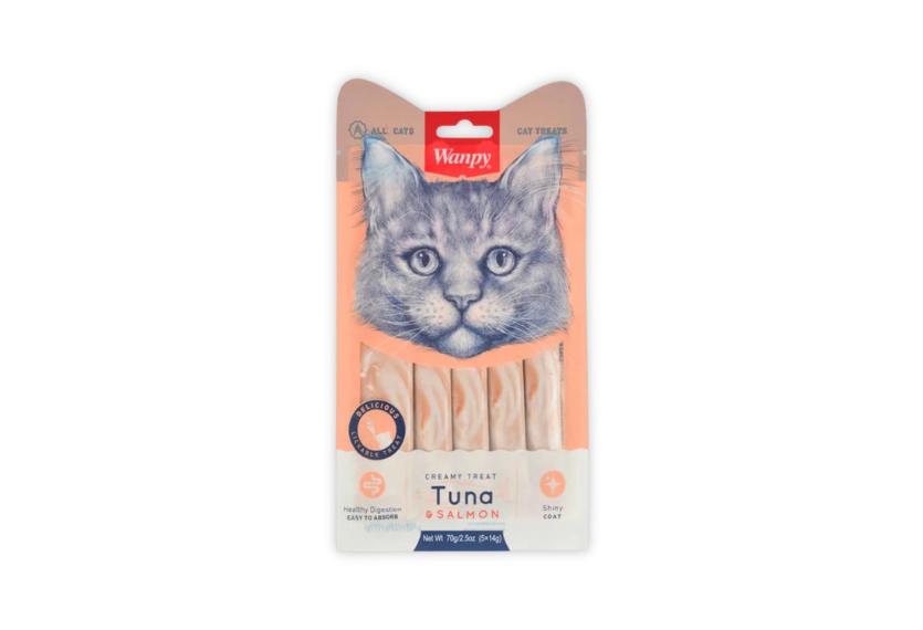 Wanpy - Súp Thưởng Cho Mèo 70g (Cá Ngừ & Cá Hồi)