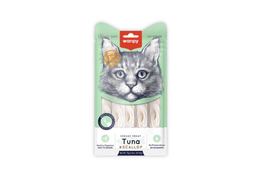 Wanpy - Súp Thưởng Cho Mèo 70g (Cá Ngừ & Sò Điệp)