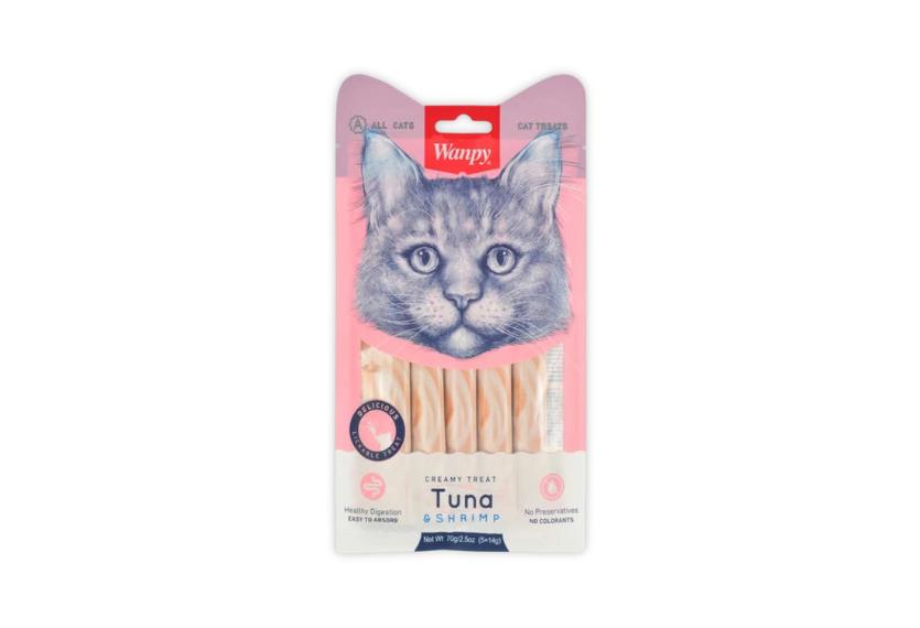 Wanpy - Súp Thưởng Cho Mèo 70g (Cá Ngừ & Tôm)