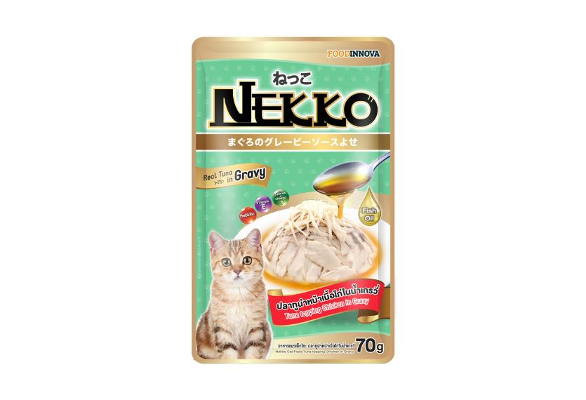 Nekko (Gravy) - Thịt Gói Cho Mèo 70g (Cá Ngừ & Gà)