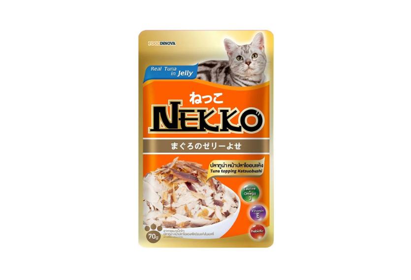 Nekko (Jelly) - Thịt Gói Cho Mèo 70g (Cá Ngừ & Cá Bào)