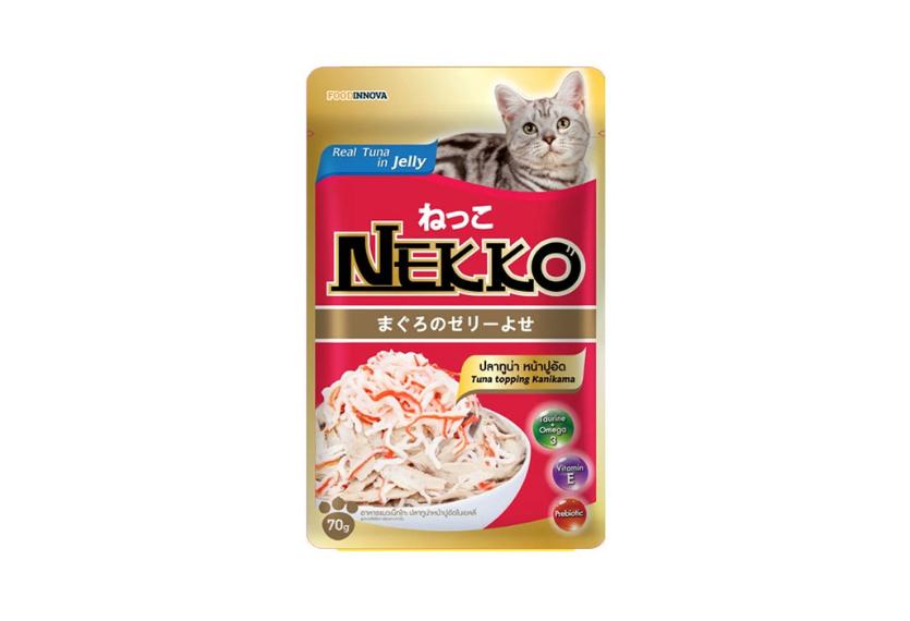 Nekko (Jelly) - Thịt Gói Cho Mèo 70g (Cá Ngừ & Cua)