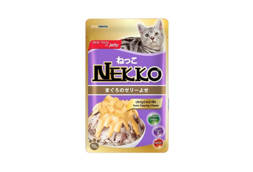 Nekko (Jelly) - Thịt Gói Cho Mèo 70g (Cá Ngừ & Phô Mai)