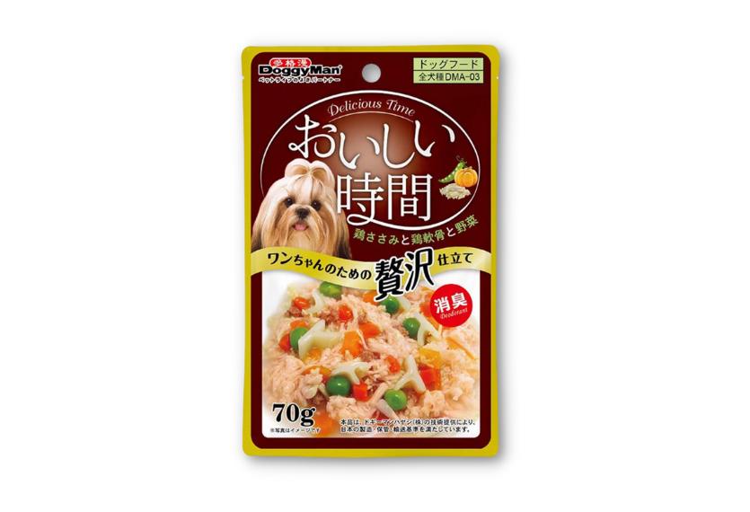 Doggyman - Thịt Gói Cho Chó 70g (Gà Với Sụn & Rau)