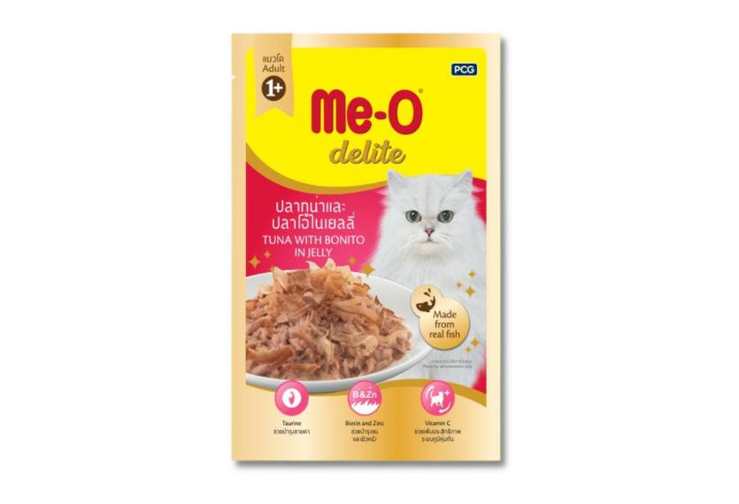 MeO Delite - Thịt Gói Cho Mèo 70g (Cá Ngừ & Cá Sọc Dưa)