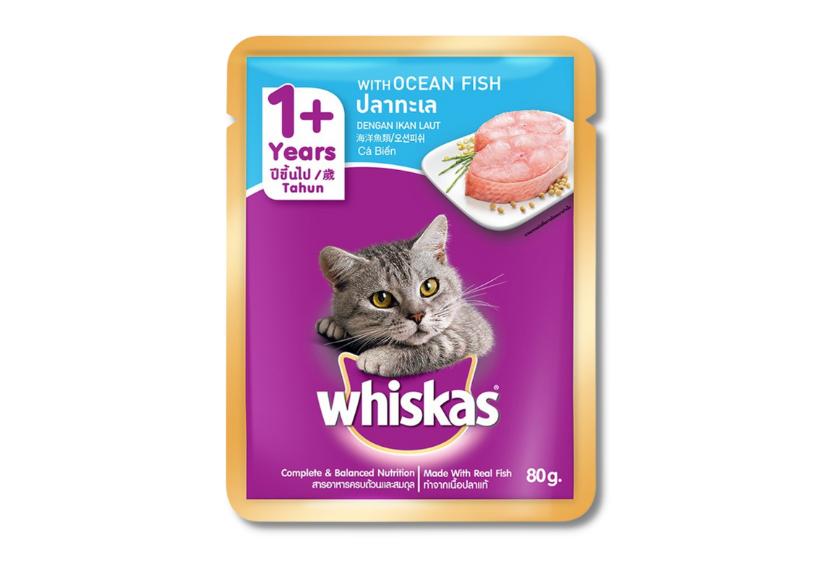 Whiskas - Pate Gói Cho Mèo Lớn 80g (Cá Biển)