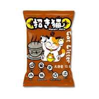 Maneki Neko - Cát Đất Sét Mèo 13.5L (Cà Phê)