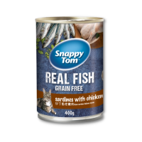 Snappy Tom (Real Fish) - Thịt Hộp Cho Mèo 400g (Cá Trích & Gà)