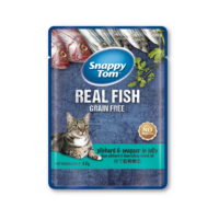 Snappy Tom (Real Fish) - Thịt Gói Cho Mèo 85g (Cá Mòi & Cá Hồng)