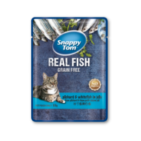 Snappy Tom (Real Fish) - Thịt Gói Cho Mèo 85g (Cá Mòi & Cá Trắng)