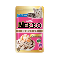 Nekko (Jelly) - Thịt Gói Cho Mèo 70g (Cá Ngừ Với Tôm & Sò Điệp)