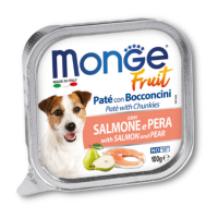 Monge Fresh - Pate Chó 100g (Cá Hồi & Quả Lê)