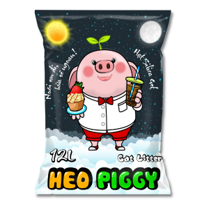Heo Piggy - Cát Đất Sét Mèo 15L (Cà Phê)