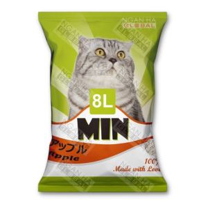 Min - Cát Đất Sét Cho Mèo 8L (Táo)