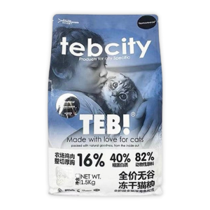 Tebcity E6 - Hạt Mèo (Cá Ngừ, Cá Hồi & Topping Gà)