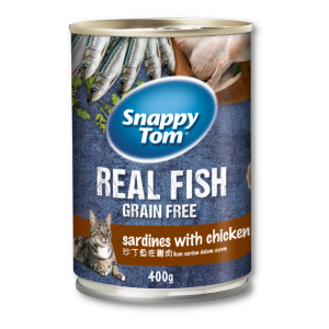 Snappy Tom (Real Fish) - Thịt Hộp Cho Mèo 400g (Cá Trích & Gà)