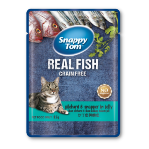 Snappy Tom (Real Fish) - Thịt Gói Cho Mèo 85g (Cá Mòi & Cá Hồng)