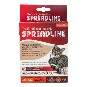 Spreadline - Nhỏ Gáy Trị Ve Rận Mèo (2.5 - 7.5kg)