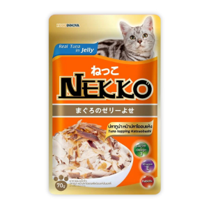 Nekko (Jelly) - Thịt Gói Cho Mèo 70g (Cá Ngừ & Cá Bào)