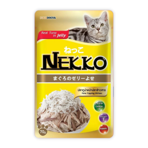 Nekko (Jelly) - Thịt Gói Cho Mèo 70g (Cá Ngừ & Cá Cơm)