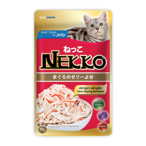 Nekko (Jelly) - Thịt Gói Cho Mèo 70g (Cá Ngừ & Cua)