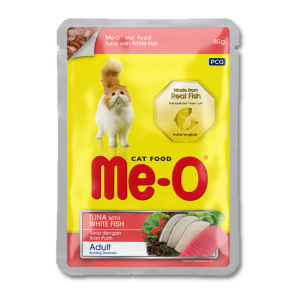 MeO - Pate Gói Cho Mèo 80g (Cá Ngừ & Cá Trắng)