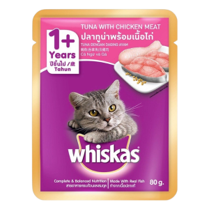Whiskas - Pate Gói Cho Mèo Lớn 80g (Cá Ngừ & Gà)